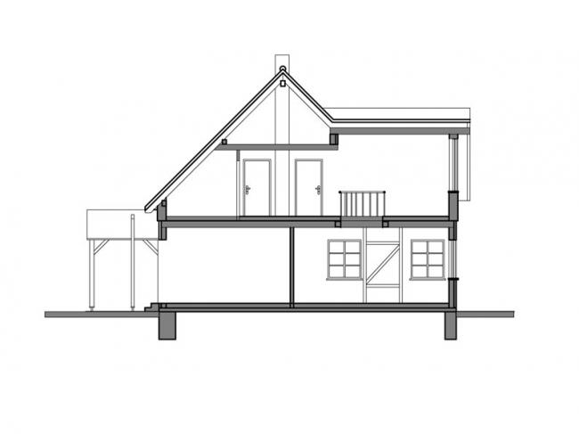 Wohnhaus mit regionaler Holzhausarchitektur